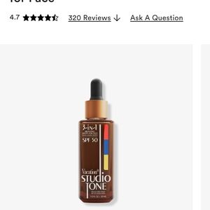 Vacation Studio Tone 3-in-1 Bronzing Drops for ace SPF 50 with Dropper